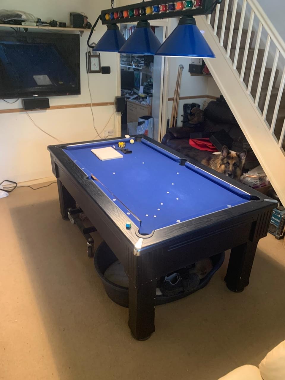 Sarah’s Pool Table in her lounge