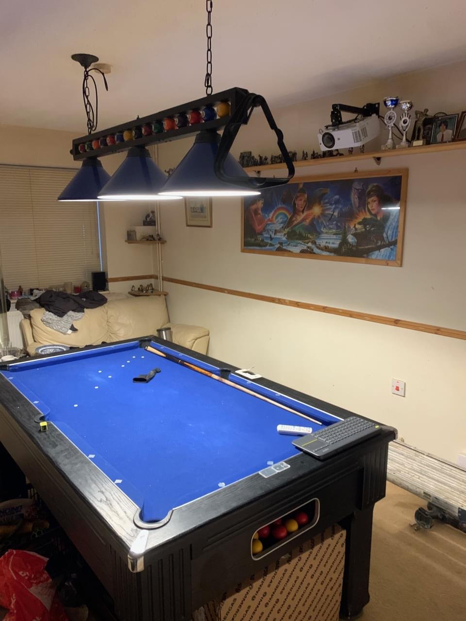 Sticker on the pool table for ball placement so I can practice stroke drills from the Zero-X e-Book